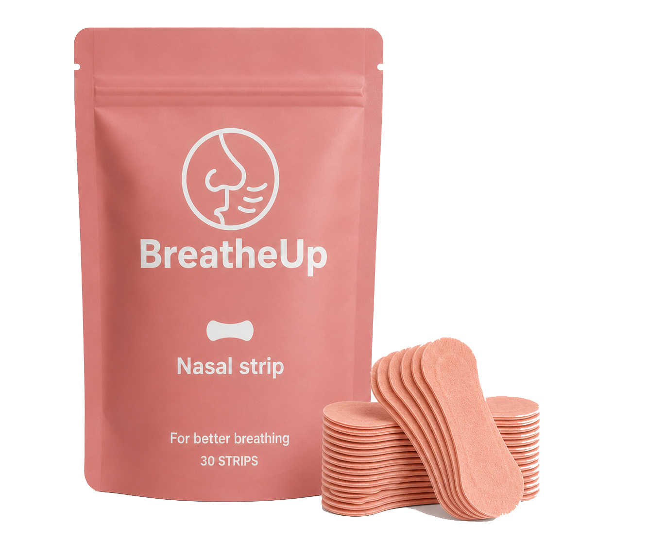 Verpakking BreatheUp roze neusstrips